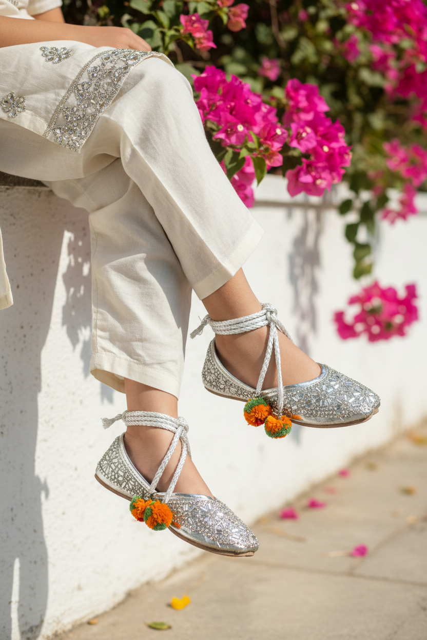 Dilafsha Khussa Silver - Sitting