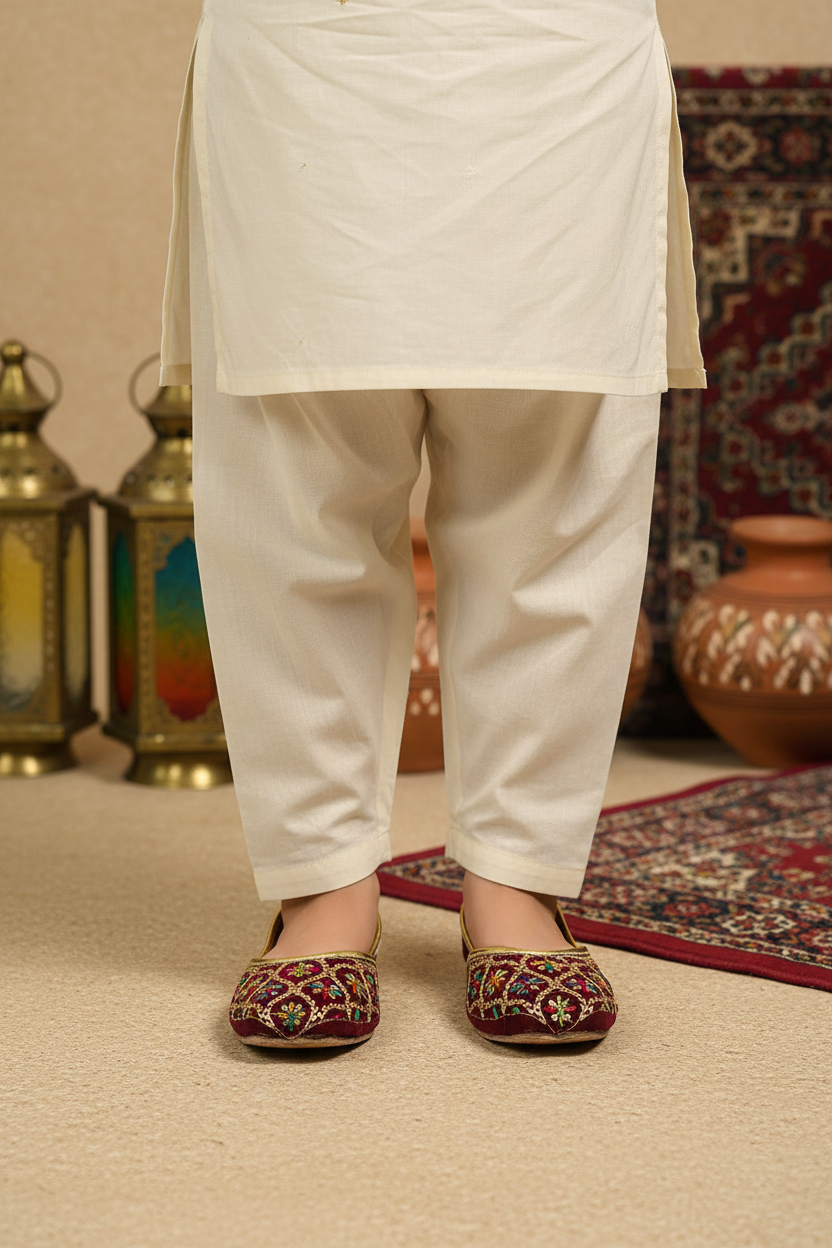 Sunehri Khussa Maroon - Standing